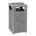 Global Industrial Square Ashtray/Trash Can, Gray, Steel 239577GY